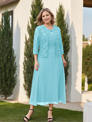 A Line Princess Plus Size Mother Of The Bride Dresses With Applique Jacket