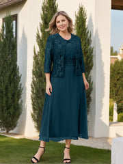 A Line Princess Plus Size Mother Of The Bride Dresses With Applique Jacket