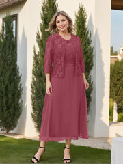 A Line Princess Plus Size Mother Of The Bride Dresses With Applique Jacket