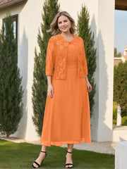 A Line Princess Plus Size Mother Of The Bride Dresses With Applique Jacket