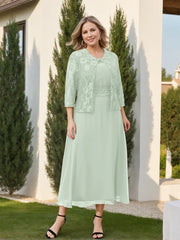A Line Princess Plus Size Mother Of The Bride Dresses With Applique Jacket