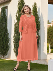 A Line Princess Plus Size Mother Of The Bride Dresses With Applique Jacket