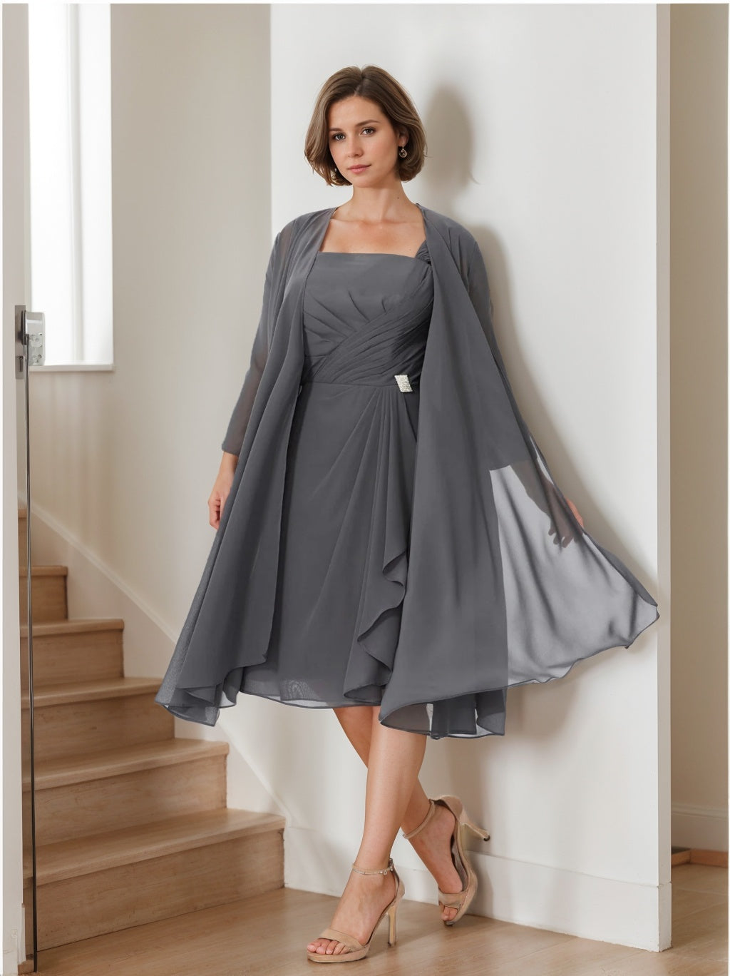 A Line Princess Mother Of The Bride Dresses With Jacket