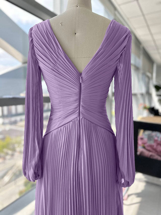A Line Princess V Neck Mother Of The Bride Dresses With Ruched