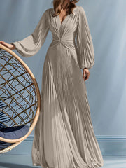 A Line Princess V Neck Mother Of The Bride Dresses With Ruched