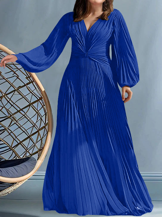 A Line Princess V Neck Plus Size Mother Of The Bride Dresses With Ruched