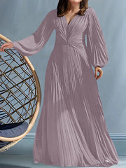 A-Line/Princess V-Neck Plus Size Mother of the Bride Dresses with Ruched