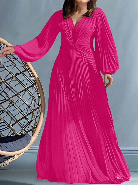 A Line Princess V Neck Plus Size Mother Of The Bride Dresses With Ruched