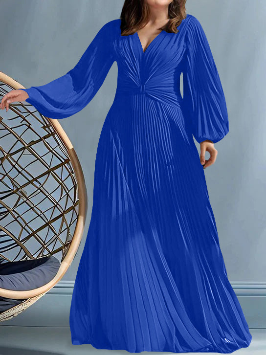 A Line Princess V Neck Plus Size Mother Of The Bride Dresses With Ruched