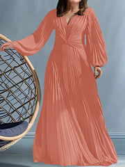 A Line Princess V Neck Plus Size Mother Of The Bride Dresses With Ruched