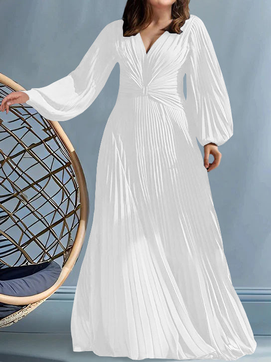 A Line Princess V Neck Plus Size Mother Of The Bride Dresses With Ruched