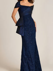 Trumpet Mermaid Off The Shoulder Lace Mother Of The Bride Dresses With Applique Beading