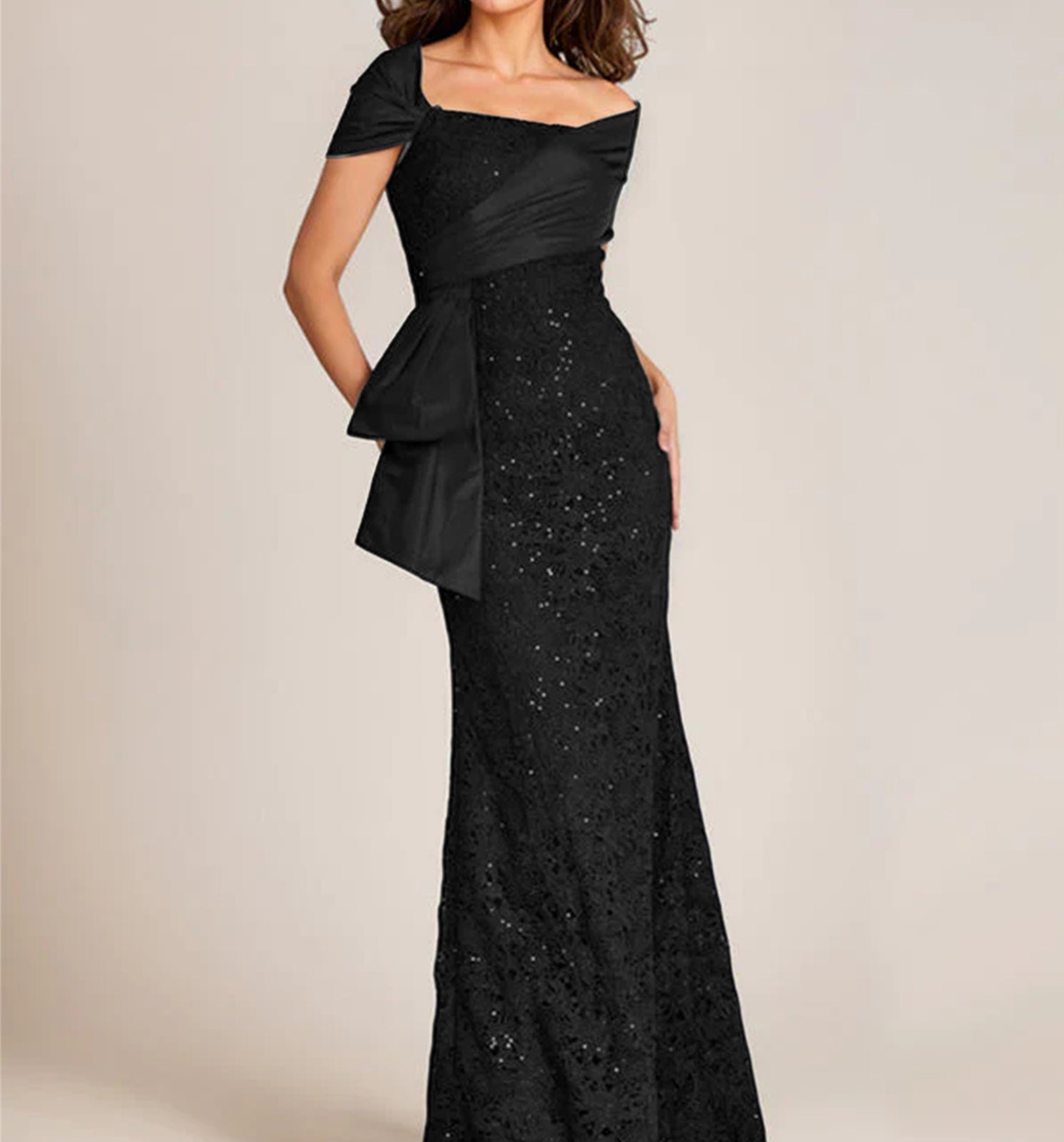 Trumpet Mermaid Off The Shoulder Lace Mother Of The Bride Dresses With Applique Beading