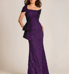 Trumpet Mermaid Off The Shoulder Lace Mother Of The Bride Dresses With Applique Beading
