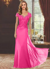 Sheath Column Sweetheart Short Sleeves Floor Length Mother Of The Bride Dresses With Appliques Lace Sequins