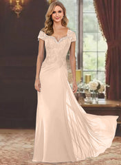 Sheath Column Sweetheart Short Sleeves Floor Length Mother Of The Bride Dresses With Appliques Lace Sequins