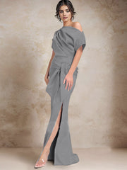 Trumpet Mermaid One Shoulder Mother Of The Bride Dresses With Split Side