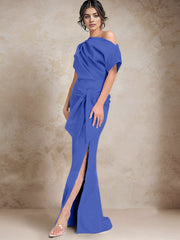 Trumpet Mermaid One Shoulder Mother Of The Bride Dresses With Split Side