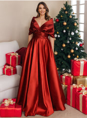 A Line Princess V Neck Mother Of The Bride Dresses
