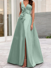 A-Line/Princess V-Neck Sleeveless Mother Of The Bride Dresses With Split Side