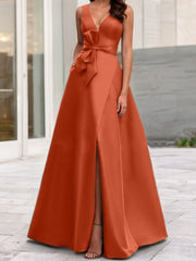 A-Line/Princess V-Neck Sleeveless Mother Of The Bride Dresses With Split Side