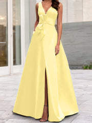 A-Line/Princess V-Neck Sleeveless Mother Of The Bride Dresses With Split Side