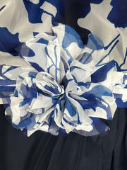 A Line Princess V Neck Long Sleeves Floor Length Floral Mother Of The Bride Dresses With Flower