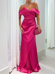 Mermaid Trumpet Sweetheart Sleeveless Floor Length Mother Of The Bride Dresses With Pure Color
