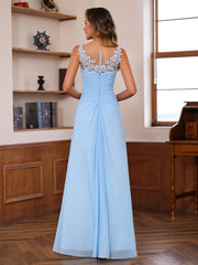 A Line Princess V Neck 2 Pics Floor Length Mother Of The Bride Dresses With Appliques Ruffles Wrap
