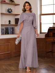 A Line Princess V Neck 2 Pics Floor Length Mother Of The Bride Dresses With Appliques Ruffles Wrap