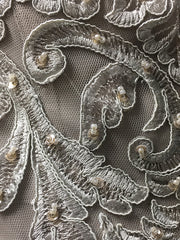 A Line Princess Scoop Neck Half Sleeves Tea Length Mother Of The Bride Dresses With Appliques Lace