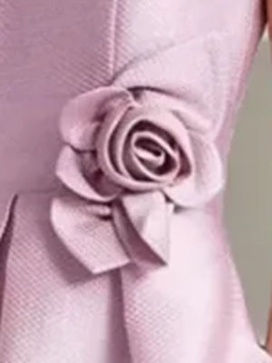 A Line Princess Scoop Sleeveless Asymmetrical Mother Of The Bride Groom Dresses With Flowers