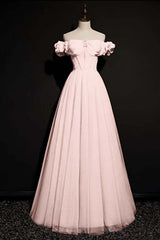 Off the Shoulder Strapless Sleeveless Long Formal Dress With Tulle