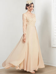 A Line Princess Jewel Neck Mother Of The Bride Dresses
