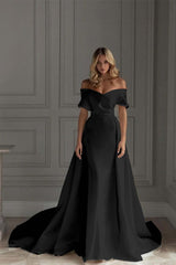 Off the Shoulder Strapless Sleeveless Long Formal Dress With Ruffles