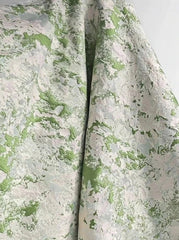 A-Line/Princess Scoop Jacquard Mother of the Bride Dresses Ankle-Length Short Sleeves Pleats