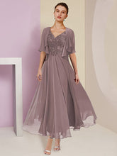 A-Line/Princess V-Neck Ankle-Length Mother of the Bride Dresses