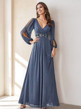 A-Line/Princess V-Neck Floor Length Elegant Mother of the Bride Dresses With Embroidery