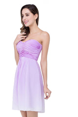 A-line Strapless Chiffon Bridesmaid Dress with Draped