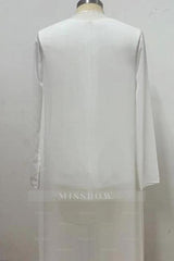 Amazing Two Pieces Mother of The Bride Suit Chiffon Scoop Bridesmaid Dresses