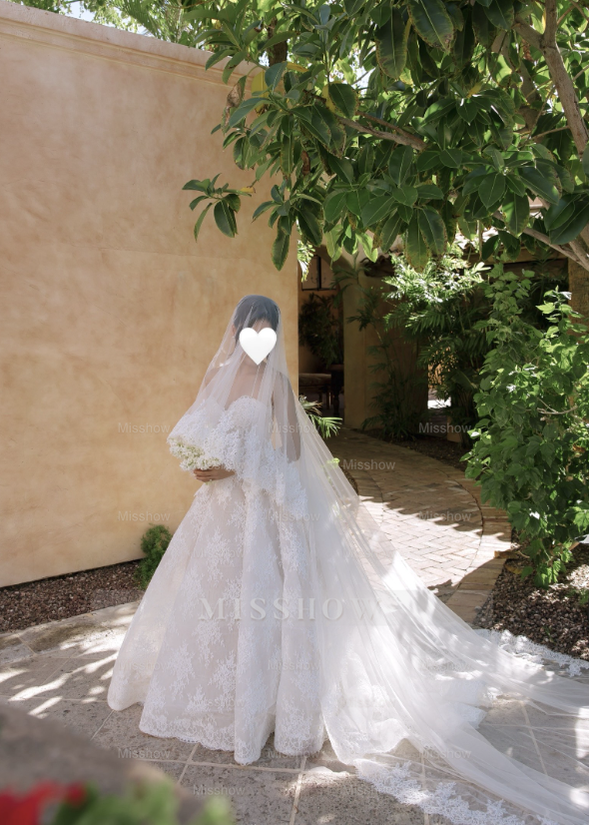 Attractive Long White Strapless Ball Gown Lace Wedding Dress