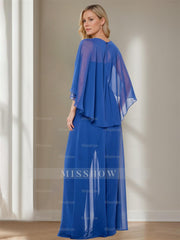 Bateau Neck Capelet Sheath Dresses for the Mother of the Bride