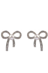 Beading Bows Pearl Earring