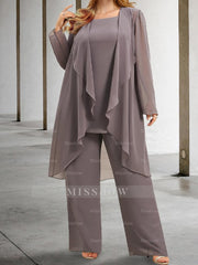 Beautiful Mother of the Bride Pantsuits in Chiffon with Jacket