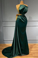 Beautiful evening dresses long green | Prom Evening Dresses in glitter