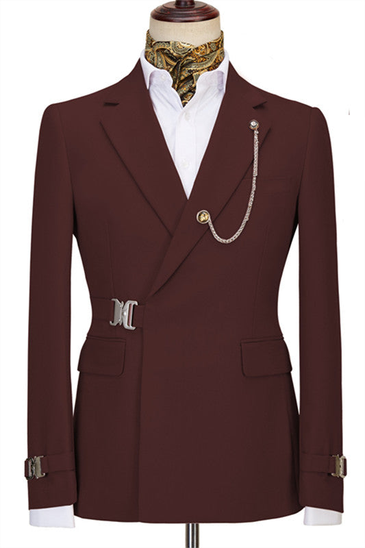 Bespoke Brown Notched Lapel Men's Prom Suit