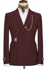 Bespoke Brown Notched Lapel Men's Prom Suit