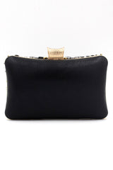 Black Beaded Shoulder Chain Evening Clutch