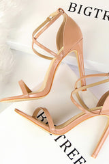 Black Stiletto Sandals