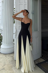 Black sweetheart pleated mermaid evening dress